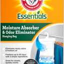 Arm & Hammer Essentials Hanging Moisture Absorber and Odor Eliminator, 17.5 oz., 3 Pack, Fragrance Free, Moisture Absorbers for Closets, Laundry Rooms and Bedrooms, Long-Lasting Freshness