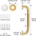 20 Inch Anti Slip Shower Grab Gold, Munzong Bathroom Grab Bar, Knurled Bathroom Balance Bar,Safety Hand Rail Support Handicap Elderly Injury Senior Assist Bath Handle