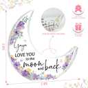 Yaya Gifts Gifts for Yaya From Grandkids Acrylic Moon Decorations 5.0 x 4.0 inch Mothers Day Christmas Birthday Gifts for Yaya, Gifts Ideas for Yaya Purple