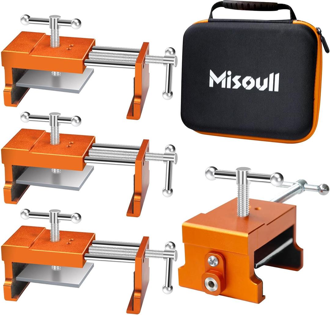 Cabinet Clamps, 4 Pack Heavy-Duty Steel Cabinet Claw Face Frame Clamps for Installing Cabinets