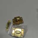 QCAA Traditional Large Oval Turn Cabinet Latch, Solid Brass, 2", for Cupboard & Other Furniture, Polished Brass, 2 Pack, Made in Taiwan