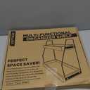 Acacia Bathroom Organizer Countertop 13.6 x 14 x 6.7 inches, 2-Tier Wood Counter Standing Rack, Countertop Storage Shelf for Organizing Bathroom Kitchen Office Desk Vanity Cosmetic Balcony (Black)