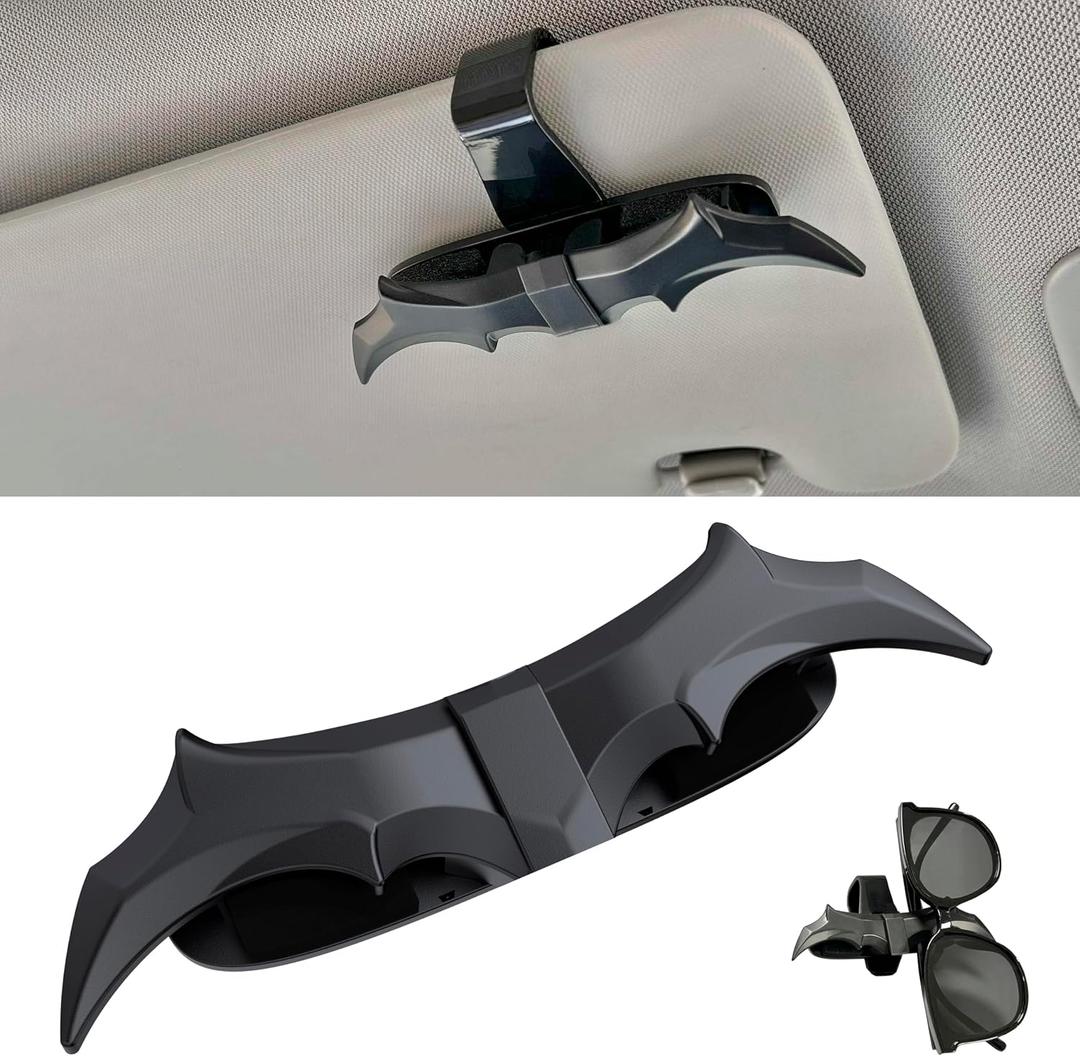 Bat Wing Shaped Sunglasses Holders for Car, Visor Accessories, Car Gadgets for Man Gifts