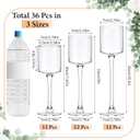 Yaomiao 36 Pcs Tall Glass Candle Holder Floating Candles for Centerpieces Clear Tall Tea Light Candleholders for Wedding Party Dining Bathroom Table Pillar Settings, 3 Sizes 7.87"& 9"& 10.2" H