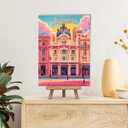 Reofrey Framed Paint by Numbers Kit for Adults & Beginner - 4Pcs 8x12Inch Canvas Architectural Landscape Paint by Numbers - Educational & Creative Art Set for Beginners - Perfect for Home Decoration