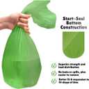 Tall Kitchen Biodegradable Trash Bags 13 Gallon (120 Bags) Eco-friendly Medium Green Garbage Bag 55 Liter Landfill-Friendly Can Liners Portable Camping Toilet Bags Made With epi (120 count)