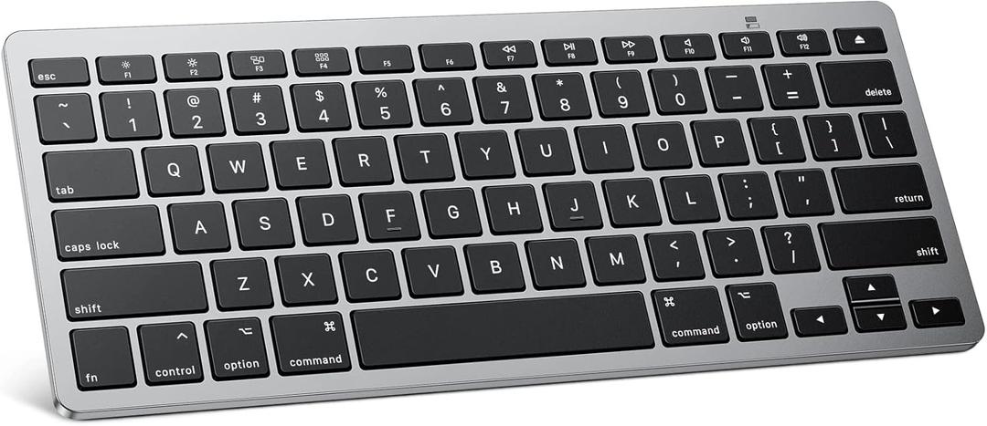 Bluetooth Keyboard for Mac, OMOTON Compact Wireless Keyboard Compatible with MacBook Pro/Air, iMac, iMac Pro, Mac Mini, Mac Pro Laptop and PC, Grey
