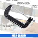 8 Pcs C Clamp 6 Inch Heavy Duty Steel C Clamp Set Cast Iron Frame Sliding T-Handle More Stability Massive Clamps for Woodworking, Welding, Building, Automotive Applications (Black)