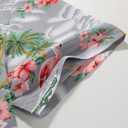 SSLR Pack Hawaiian Shirt for Men Flamingo Short Sleeve Casual Button Down Shirts Summer Beach Shirt (Gray, L)