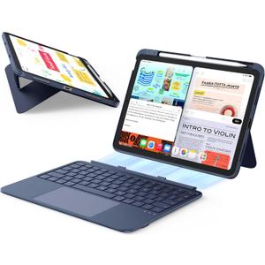 ESR for iPad (A16) 11th/10th Gen Flex Keyboard Case, Ultra-Light Magnetic Detachable Keyboard for iPad 10.9" with Writing/Viewing Modes, Larger Precision Trackpad, Blue