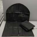 5 Pack 40-inch Suit Bag Garment Bag for Travel and Storage, Garment Bags for Hanging Clothes with Zipper and Visible Transparent Window, Black