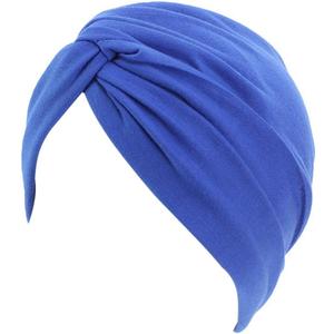 beauty YFJH Chemo Sleep Turban Headwear Scarf Beanie Cap Hat for Cancer Patient Hair Loss (One Size, Blue)