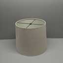 Shallow Drum Hardback Lamp Shade, Linen Eggshel 14"