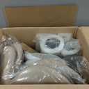 Nalupatio Bar Stools Set of 2 Modern Swivel Bar Chairs, Barstools Counter Height with High Backrest, Easy 3-5 Minute Assembly for Bar, Kitchen, Dining Room Beige