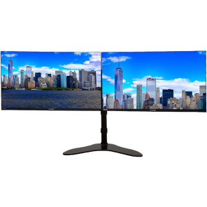 KS Doublesight Displays 2 HD 24” Monitors (1920x1080) 75Hz Lightweight Aluminum Dual Monitor Stand Combo
