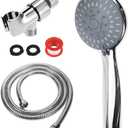 Shower Head Stainless Steel Water Saving High Pressure Handheld Shower Heads with Stainless Steel Hose+Shower Bracket Showerhead