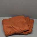 INOVADAY 100% Blackout Curtains for Bedroom, Black Out Curtains 96 Inch Long, Clip Rings Linen Blackout Drapes, Thermal Insulated Room Darkening for Living Room, 2 Panels - Orange,W50xL96