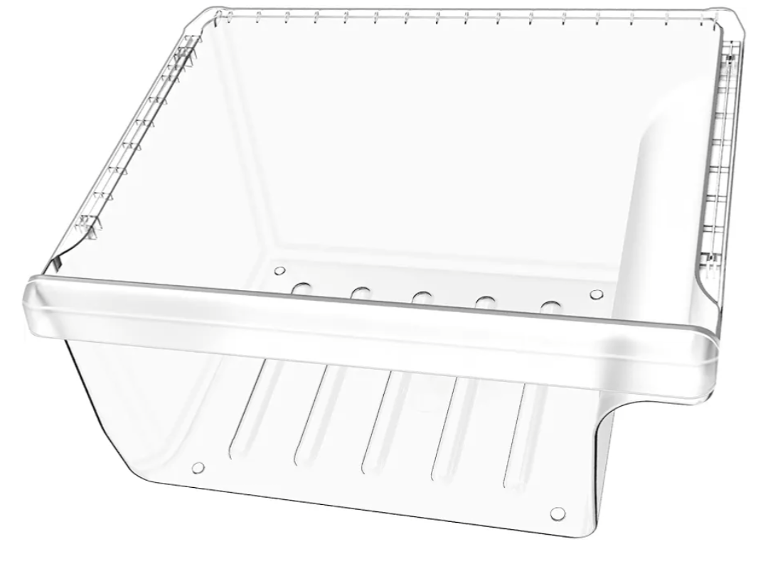 Refrigerator Crisper Drawer Bin Replacement Compatible with Samsung Refrigerator Drawer RS25J500DSR RS25H5000SR RS261MDRS Crisper Bin DA97-08692A DA61-05547C Fridge Crisper Drawer