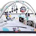 Tiny Love Baby Tummy Time Play Mat, Gymini Deluxe Baby Play Mats for Floor, Magical Tales Black & White Activity Gym