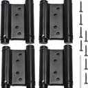 3" Double Action Spring Hinges, Self Closing Door Hinges for Saloon Cafe Pub Swinging Doors, 201 Stainless Steel, Including Pins and Screws, 4-Pack