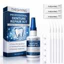 Official Professional Grade Dental Lab Instant Bonding Dental Glue for Dentures & Lab Tools - Fast-Setting in 15-60 Sec | Crack Repair & Gap Filling | Long-Lasting Hold (Days to Weeks) 1oz