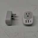 2 Pack UK Adapters for Travel, TESSAN Ireland Plug Adapter with 3 USB Ports (1 USB C), Type G Power Outlet for US to UK Scotland England Dubai Hong Kong London British Kenya Irish Qatar