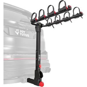 JOYTUTUS 2-3/4-Bike Hitch Bike Rack, 164 LBS Capacity Bike Carrier for Car, SUV, Truck, Easy Install & Anti-Theft Bike Rack Hitch for 2” Receiver, Smart Tilting & Fold Design