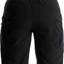 AUTIWITUA Men's Waterproof Tactical Shorts Outdoor Lightweight Quick Dry Breathable Hiking Fishing Cargo Shorts (Black, M)