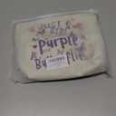 Just Love Purple And Butterflies Makeup Bag Canvas Organizer Zipper Pouch Heart Floral Butterflies Cosmetic Bag Present for Purple Butterfly Lovers Women