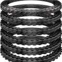 296ft Razor Wire 6 Rolls, Black Razor Fencing, Galvanized Concertina Wire with Pliers Gloves Warning Sign for Garden Farm Factory Security (12" dia. 296ft) + 
MINI BOLT CUTTER