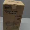 TAILI Shower Caddy Suction Cup 2 Pack with Hooks & Soap Holder, Heavy Duty Shower Organizer for Bathroom, No Drilling Bathroom Organizer with Large Capacity, Metal Storage Basket-White