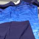 Daci Women Two Piece Rash Guard Long Sleeve Swimsuits UV UPF 50+ Swim Shirt Bathing Suit with Boyshort Bottom Large, Blue Gradient2