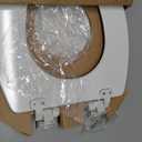Mayfair Linden Slow Close Toilet Seat, Non Slip Heavy Duty Wood, Easy Install, Elongated, White