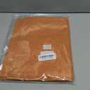 Linen Fabric Placemats Set of 4, Machine Washable, Heat Resistant, Wrinkle Free Thick Polyester Kitchen Place Mats for Dining Table (Orange)