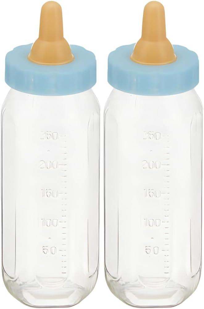 Blue Fillable Baby Bottle Favor - 5" (2 Ct.) - Adorable & Versatile Event Keepsakes - Perfect for Baby Showers, Gender Reveals, and Special Occasions