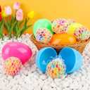 Gralima 18 Pack Easter Eggs with Stress Relief Balls, Easter Basket Stuffers Squeeze Sensory Squishy Balls Fidget Toys for Kids, Easter Eggs Hunt Party Favors Classroom Prizes