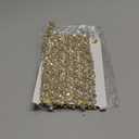 Luomorgo 3 Yards Rhinestone Trim Chain, 0.59 Inch Wide Sparkly Clear Crystal Chain for Sewing, Crafts, Bridal Dress Decoration, DIY Jewelry Making, Party Decor (Gold)