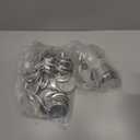 BEAMNOVA 100 Sets 75mm / 2.95 in (Approx. 3 inch) Metal Button Supplies Blanks, for Round Pin Maker Machine, Matte Metallic Back, Hand Press Badge Making Parts