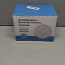 Smoke Detector Carbon Monoxide Detector Combo 10 Year Battery 2 in 1 Smoke Detector, LED Warning Light Indicators, White, 4 Pack