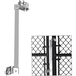 Automatic Gate Closer with Heavy Duty Steel Bar, Self Closing Gate Hinges Ideal for Metal Gate in The Outdoors Like in The Backyard, for Dog Fence, Pool gate (Sliver)