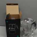Coffee Gator 9 Cup Moka Pot, 15oz Stovetop Espresso Maker for Italian Coffee, Transparent Glass & Stainless Steel Design, Silver, 450ml