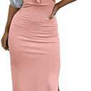 LYANER Women's Tie Knot Cut Out Side Split Hem Sleeveless Knit Bodycon Maxi Dress, M