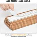 LazBlinds No Tools No Drill Bamboo Roller Shades, Cordless Bamboo Blinds, Light Filtering Roll Up Blinds for Windows, French Door, Porch or Patio, 26'' W x 40'' H, Ceylon Light Russet