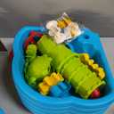 4-Tier Water Table, Beach Toys Water and Sand Sensory Table Beach Outdoor Birthday Gifts Toys for Age 3-9 Boys/Girls
