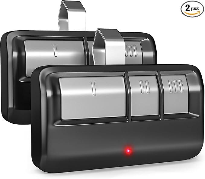 Universal Garage Door Opener Remote with Visor Clip, for LiftMaster/Chamberlain/Craftsman Door Opener, Suitable for 5 Color Learn Buttons, 2 Pack