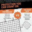 Truck Bed Cargo Net  4 x 6 Foot, Heavy-Duty Elastic Mesh with 12 Black Clips and Storage Bag for Pickup for Cargo Netting, Securing Loads in Trailers, SUVs & Roof Racks