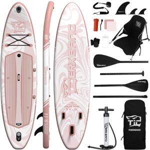 TIGERXBANG 11'6"/11'/10' Inflatable Paddle Board with Complete Accessories, Versatile Premium Paddle Boards for Adults/Youth, Stand Up Paddle Board Polar/Wave/Sunny Wave Collection