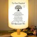 SOUHONEY Pastor Appreciation Gifts - Unique Pastor Gifts for Men for Pastor Day, Christmas, Birthday, Anniversary, Fathers Day, Fabric Bedside Decor Lamp