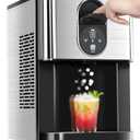 Cowsar Nugget Countertop Ice Maker, 44lbs/24H Pellet Ice Machine Dispenser, Silver