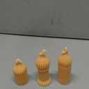 Lyrow 3 Pcs Ramadan Mubarak Scented Soy Candles Eid Islamic Muslim Home Decor Ramadan Mosque Shaped Small Pillar Candles Set Gift for Islam Eid Muslim Festival Home Decorations, 3 Design